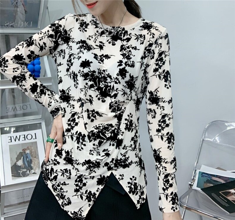 现货。植绒烧花打底衫，其它，帝瀛 DY