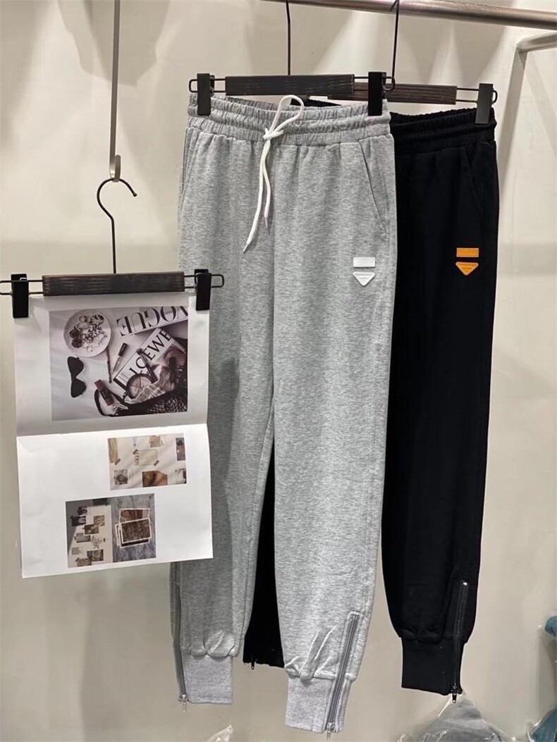 春装新款拉链卫裤，女装休闲裤，月光水岸