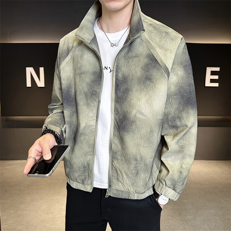 2025秋季新款立领宽松水洗炫彩夹克外套男C317-JK1205-P115,男装夹克,电商C317