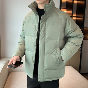 （）卡通工重艺立领潮牌宽松落肩情侣200斤团体情侣羽绒服