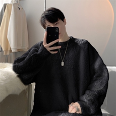 秋季新款港风仿貂毛慵懒风套头圆领毛衣男潮XZ608-TM260-P60控88，男装针织衫/毛衣，星座608(原A046)