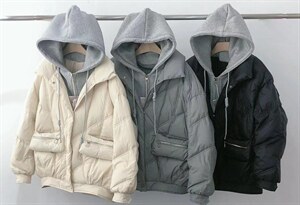 冬装新款羽绒服，拼接款90绒,女装羽绒服,她西子