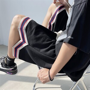运动篮球裤宽松五分裤子训练短裤潮中裤直筒休闲跑步裤男DK18-P25图片