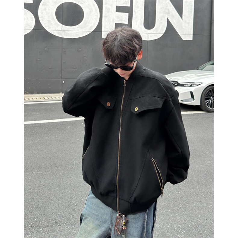 706-1-JK2322-P75现货秋季美式复古工装夹克男士做旧宽松外套,男装夹克,星座706-1