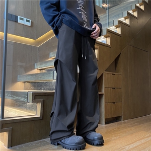抖音品质春季户外机能褶皱宽松冲锋长裤B315-K24271-特p30控58图片