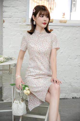 【现货】夏季新款碎花改良旗袍，女装婚纱/旗袍/礼服，芷炫