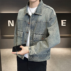 店主风2025秋季新款牛仔夹克男水洗品质宽松外套B317-JK813-P125，男装夹克，电商B317