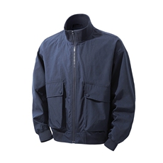 JK007立体白底大口袋工装教练飞行夹克聚酯纤维(S-3XL)TP38，男装夹克，电商A088