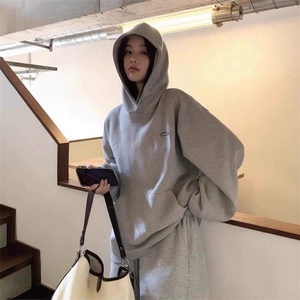 美式覆古简约连帽卫衣宽松休闲百搭高级上衣WCX253-P46图片