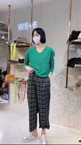 2021秋季新款时尚休闲显瘦遮胯直筒休闲裤图片