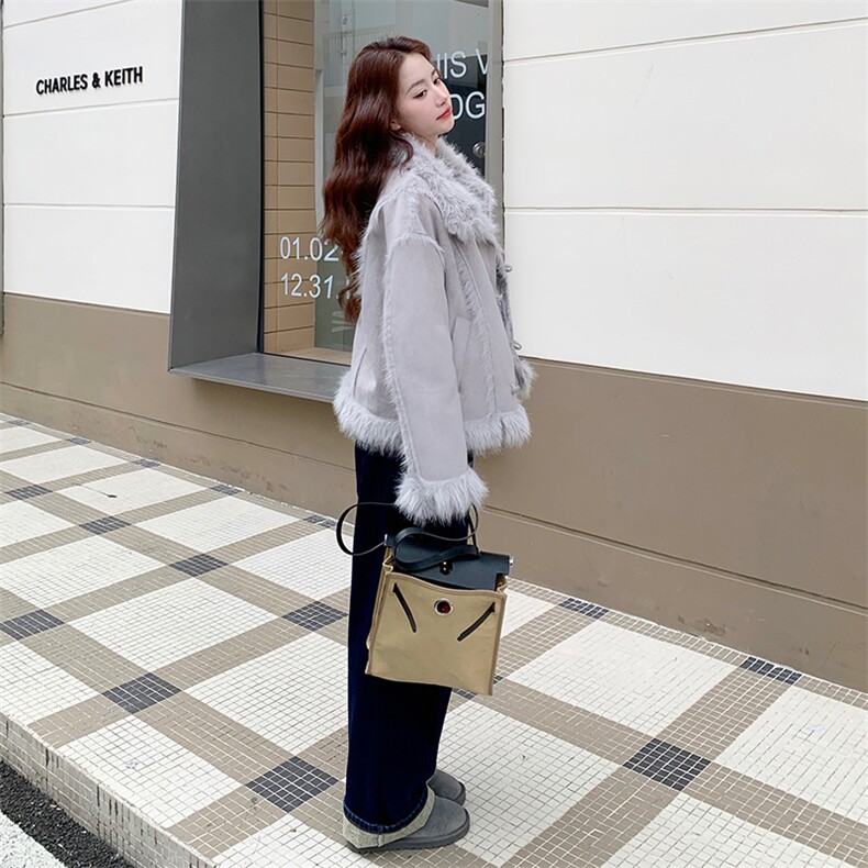xian货2025冬款加厚皮毛一体B109-9863-225-338,女装短外套,2B109