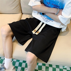 HX1046TP30控价48夏季ins薄款外穿冰丝休闲潮流宽松速干五分裤，男装休闲裤，电商A102-1