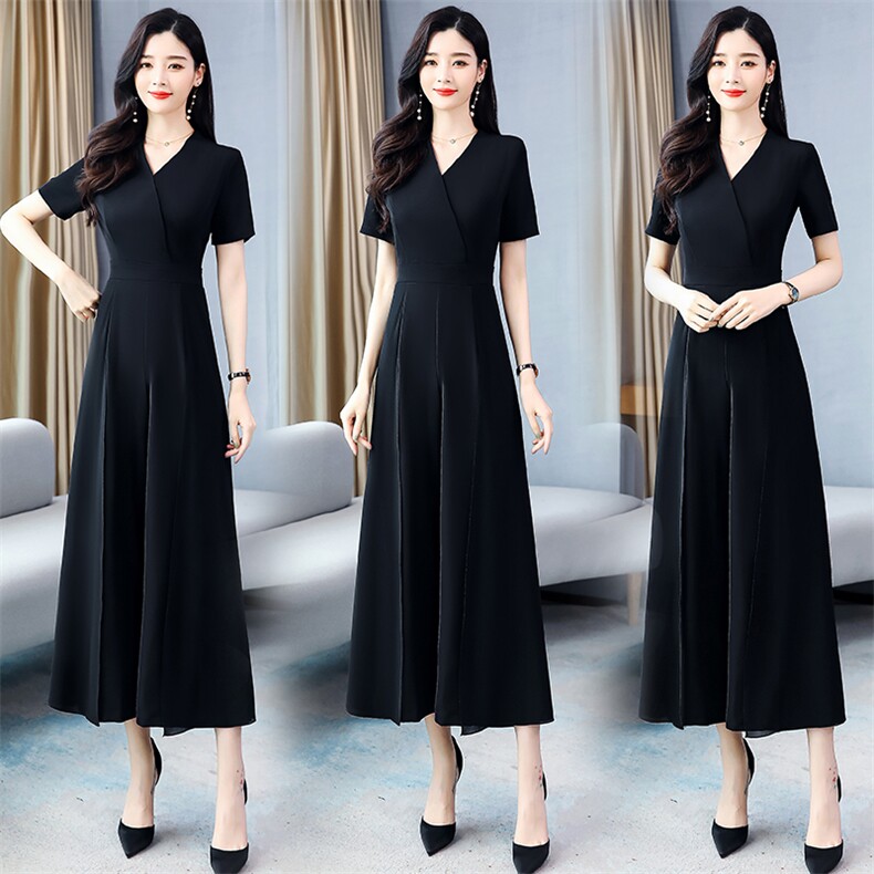 职业连体裤女2024夏季新款时尚高端名媛气质女神范收腰显瘦阔腿裤,女装连体裤,韩美纤衣