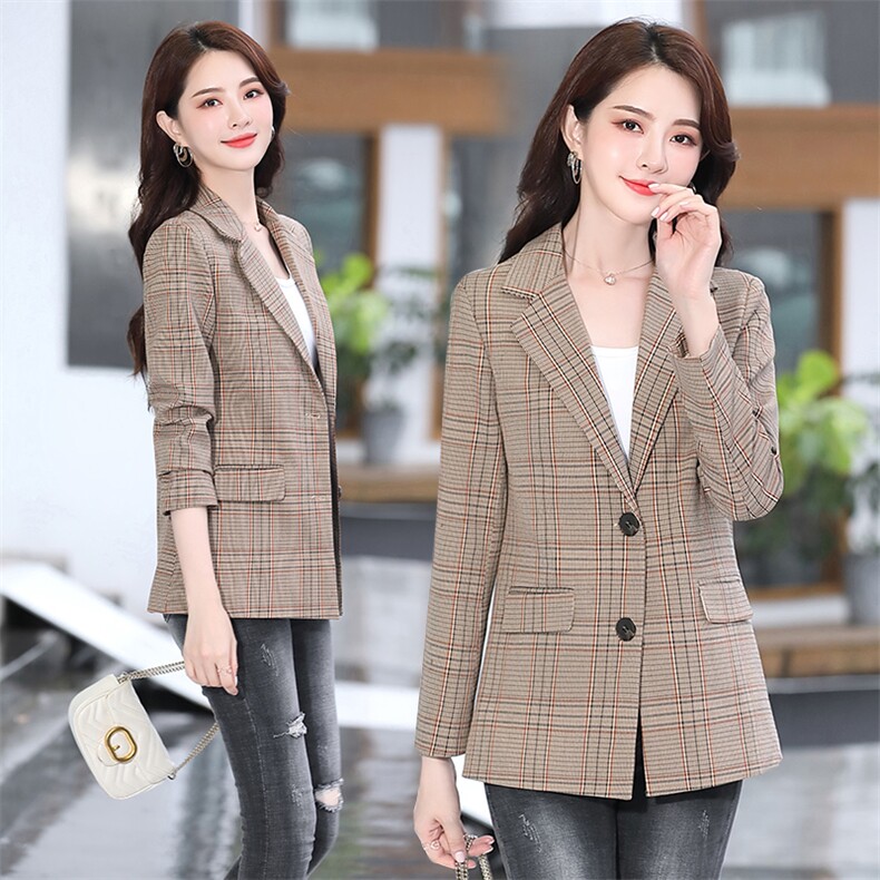 2021春秋季新款优雅气质两粒扣小西装，女装西装，阿菲诺依