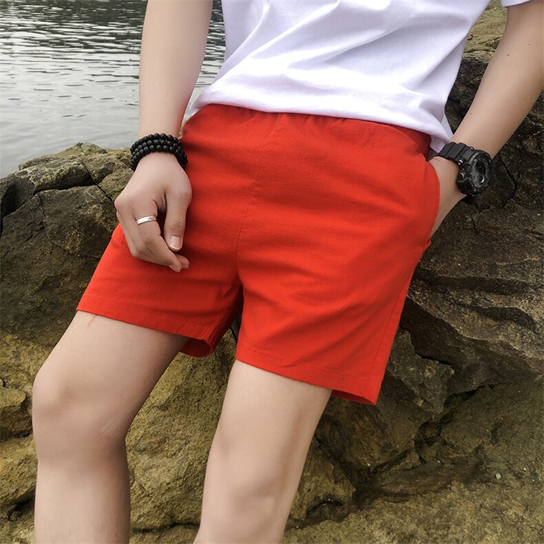 夏季主推纯色短裤男休闲纯棉水洗大码沙滩裤XZ310B-3-DK8888-P22,男装牛仔裤,星座310B-3