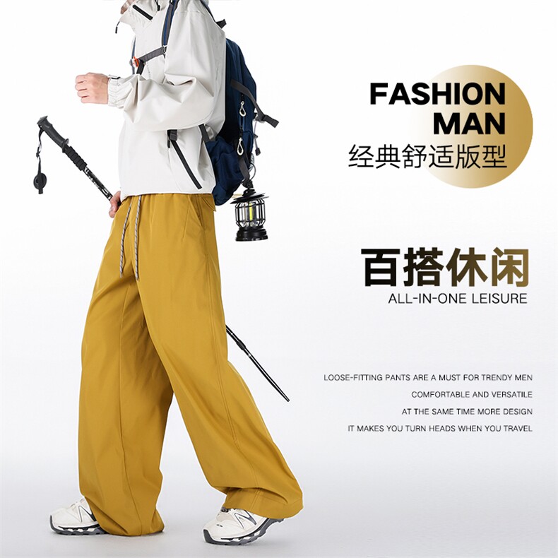 春款美式工装裤男女复古宽松休闲速干裤K0268-45图片