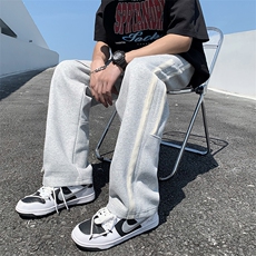 休闲裤男韩版潮流高街帅拼色2023春夏季新款ins宽松长裤K3571-P32，男装休闲裤，星座412