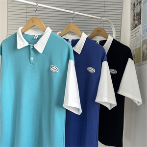 特P38控68   华夫格POLO衫夏季中性风短袖T恤上衣PL221图片