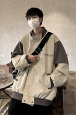港风肩膀民族风大码M-5XL夹克男情侣皮衣男女外套JK8756P110控149，男装皮衣，星座227-7