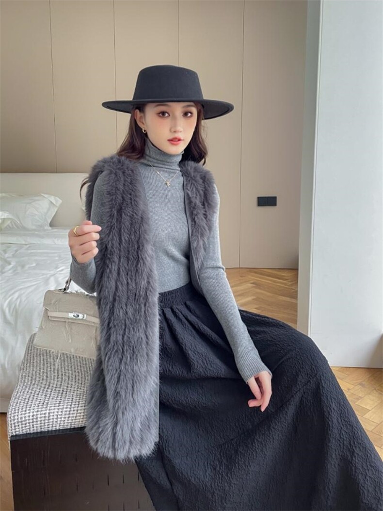 现货皮毛一体马甲，女装马甲，杜十衣社