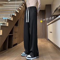 X2395-TP35控价58夏季肌理纹冰丝裤子宽松直筒男士休闲裤薄款男，男装休闲裤，电商A102-1