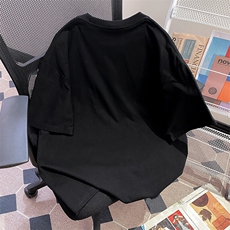 万针全刺绣工艺抖音得物高品质260克重磅纯棉双纱美式高街短袖T恤，男装T恤，电商A486-1