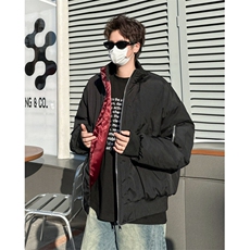 F648P118廓形宽松短款飞行员棉服夹棉冬季保暖夹克立领情，男装夹克，星座512-6