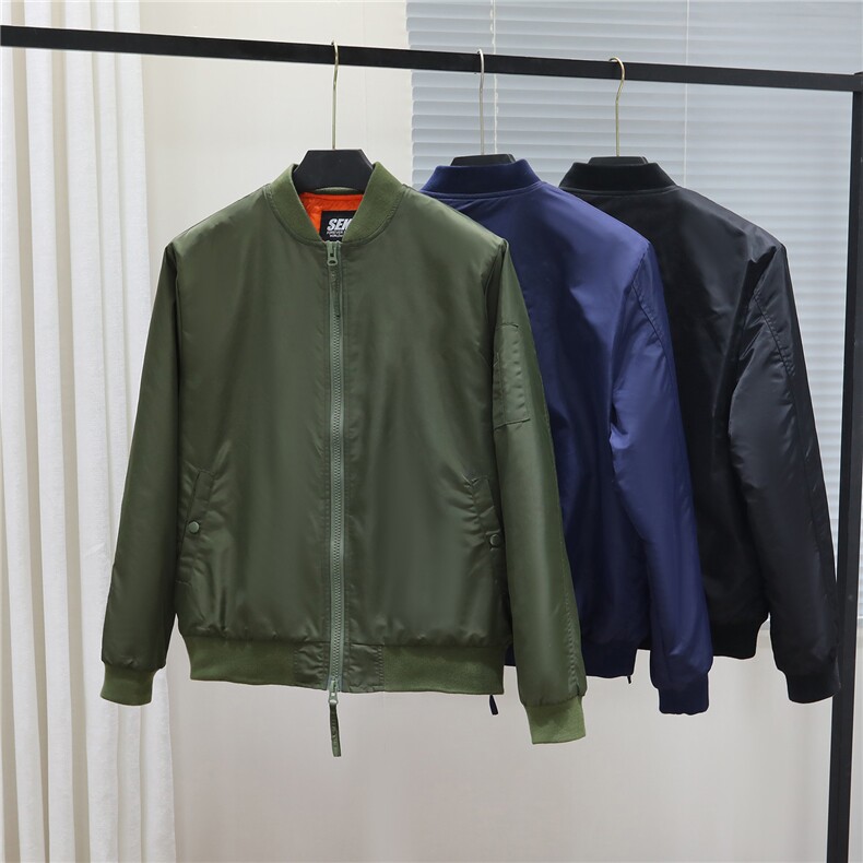 美式休闲复古棉衣防水飞行夹克宽松大妈男装军绿教练夹克JK17，男装夹克，星座210