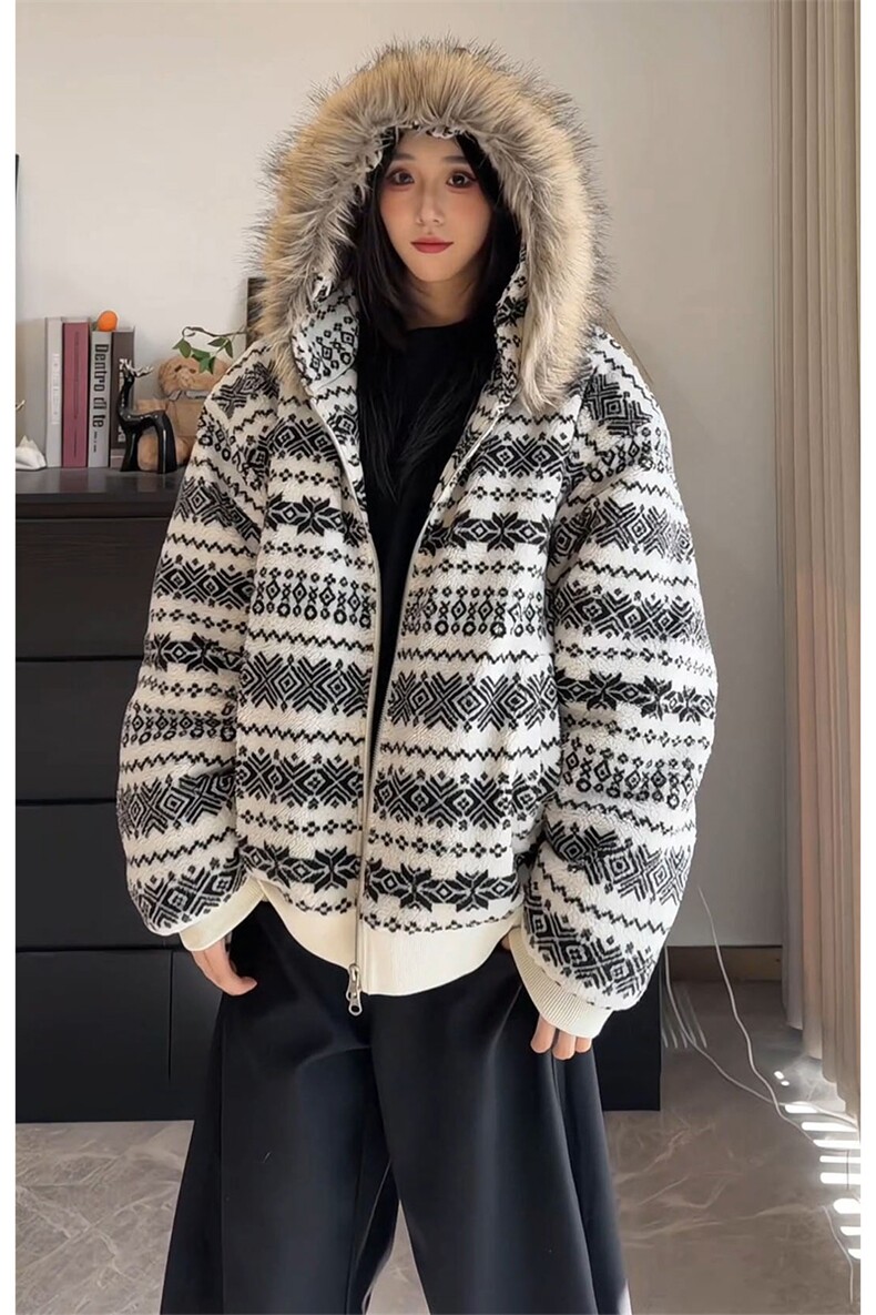 连帽棉衣夹棉潮保暖复古毛绒外套男女DZ54131-TP85168,男装棉衣,电商A102