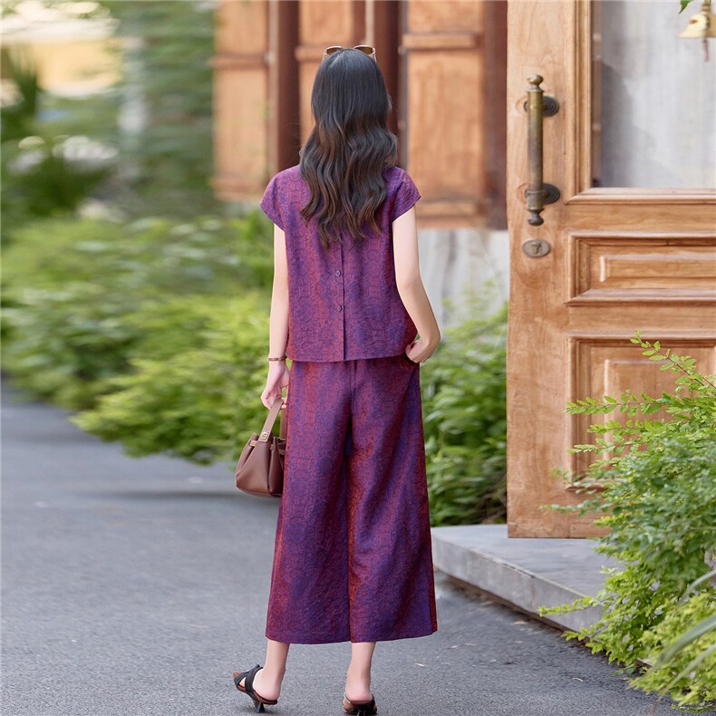 2026年夏季休闲风两件套女,女装套装/套裙,素月