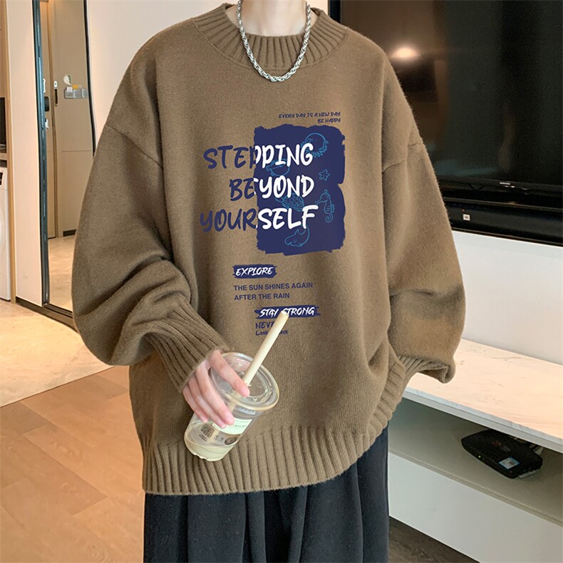 半高领毛衣男士大码针织衫男毛线衣男M18345-P45加绒款-P65,男装针织衫/毛衣,电商A040