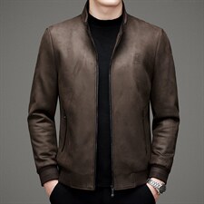 2023年男士秋季新款长袖立领茄克中年男士休闲夹克MNSA82151-P225图片
