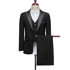 西服套装男士三件套商务职业正装小西装韩版修身伴郎新郎结婚礼服，男装西服套装，星座505-2（原电商A260-1)