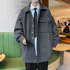 秋冬季新款毛呢大衣男士韩版潮流港风FW16P70，男装毛呢大衣，星座1116-2