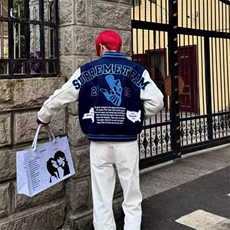1506-1/JA5481/P81棒球服外套男春秋季新款洋气立领设计感宽松潮，女装短外套，星座1506-1