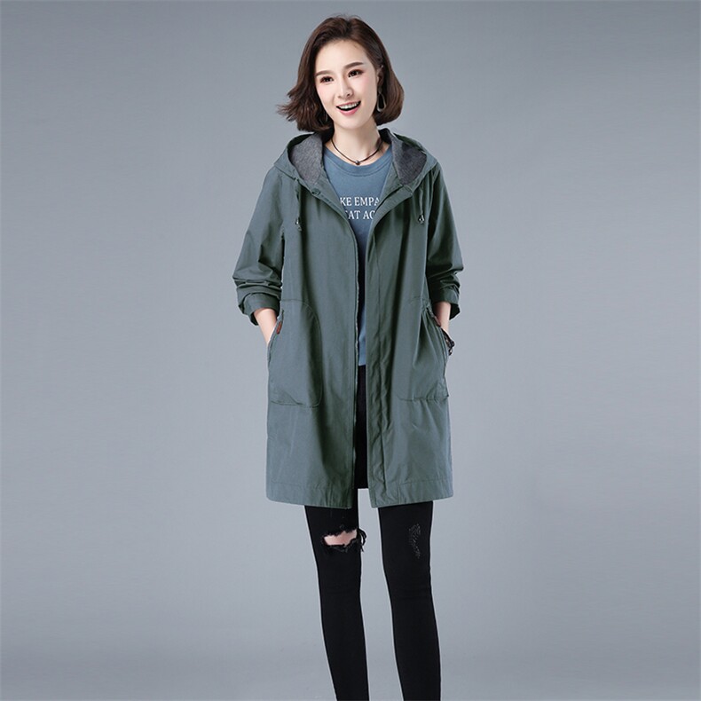 时尚百搭中长款风衣女2022新款春秋外套修身显瘦气质女装,女装风衣,秋牧寒烟