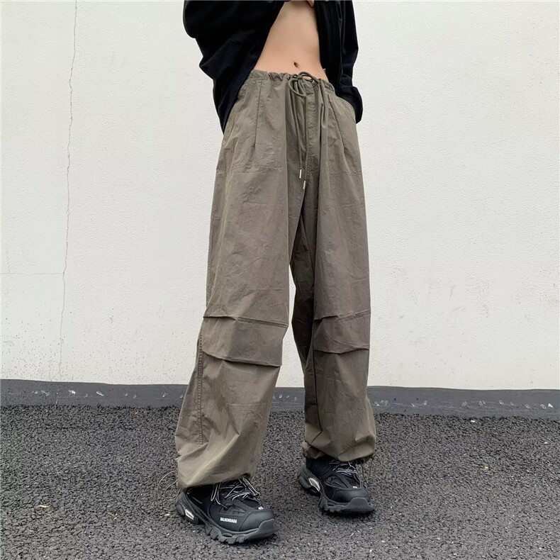 美式工装裤男女高街设计感抽绳嘻哈宽松束脚RJ11P43,男装休闲裤,星座1116-2