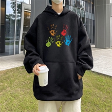 特P43控78秋季360G麂皮绒印花宽松休闲连帽卫衣JWY3270，男装卫衣，电商B370