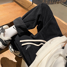 加绒加厚时尚宽松直筒裤男生灯芯绒休闲长裤1022加绒特批45，男装休闲裤，星座718-1