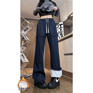 冬季新款美式运动加绒保暖宽松休闲卫裤B315-K861JR-p55控78图片