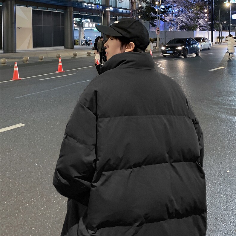 港风夜景冬款字母印花宽松休闲立领棉服A247-MY2091特批65控98,男装棉衣,电商A247