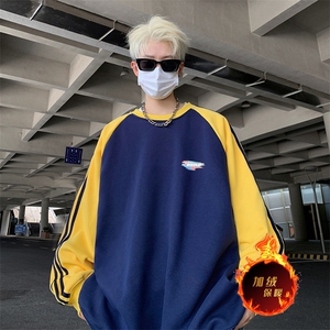 抖音得物供货 提供视频秋冬重磅美式宽松织带圆领卫衣07161图片