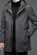 冬季加厚保暖羽绒服男2022棉衣男士连帽商务休闲外套中年爸爸装，男装棉衣，电商B212（原钱塘6029）