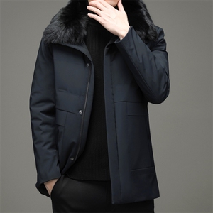 羽绒服男士冬季2023新款立领尼克服外套休闲商务加厚保暖外套图片