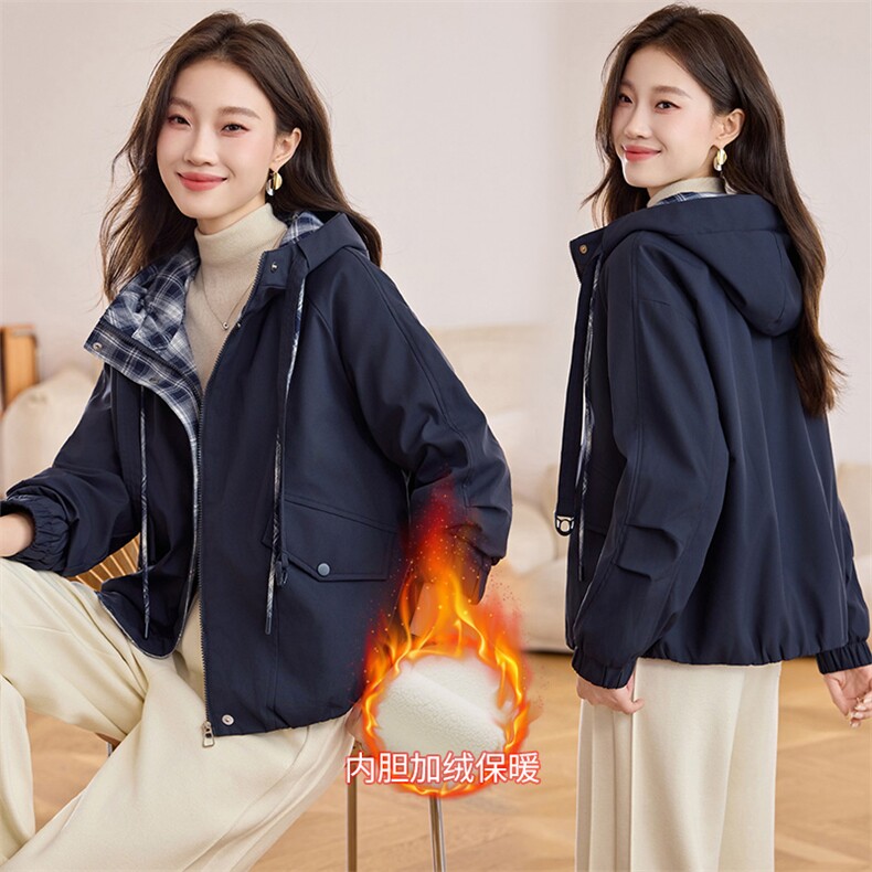 现货2025年冬季新款加绒棉衣保暖户外派克服,女装棉衣/棉服,悦祺