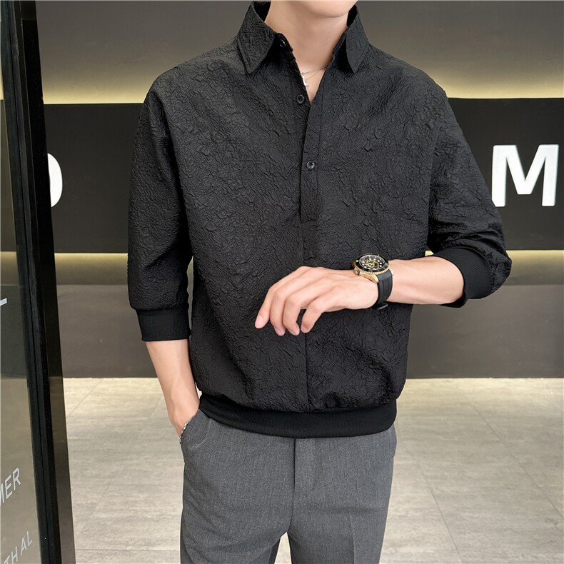 夏季日系工装衬衫男士短袖衬衣宽松翻领套头冲锋上衣服CA604,男装T恤,星座1116A-2（原606A-1）