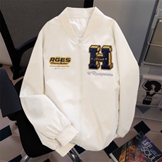 1506/QBF070/P49潮牌美式徽章印花飞行员夹克男拉链棒球服ins外套，男装夹克，星座1506