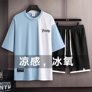 夏季运动套装木板挂拍休闲百搭时尚短套装CK2410+TC3155-P51控89图片