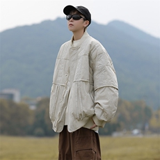 棒球领棉服男短款棉袄日系男生保暖棉衣外套M063-P98，男装棉衣，星座308B-2