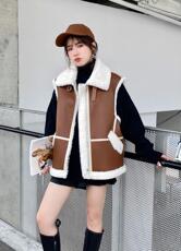 皮毛一体马甲，女装马甲，星期8